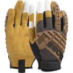 imagen de PIP Boss 120-MF1360T Brown Medium Leather Mechanic's Gloves - 120-MF1360T/M