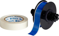 imagen de Brady ToughStripe B30C-1125-483BL-KT Cinta imprimible para marcar el piso con sobrelaminado - 1.125 pulg. x 100 pies - Poliéster - Azul brillante - B-483, B-634