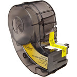 imagen de Brady XC-500-595-YL-BK Cartucho de etiquetas para impresora - 1/2 pulg. x 19 pulg. - Vinilo - Negro sobre amarillo - B-595