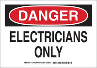 imagen de Brady B-401 Poliestireno Rectángulo Cartel de seguridad eléctrica Blanco - 14 pulg. Ancho x 10 pulg. Altura - 127012