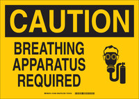 imagen de Brady B-302 Poliéster Rectángulo Cartel de aparato de respiración Amarillo - 10 pulg. Ancho x 7 pulg. Altura - Laminado - 131947