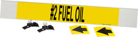 imagen de Brady 5693-HPHV Marcador de tubería con correa - Gasolina y aceite - Poliéster - Negro sobre amarillo - B-681, B-883