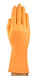 imagen de Ansell AlphaTec 87-320 Orange 7.5 Unsupported Chemical-Resistant Glove - 12 in Length - Reversed Lozenge Finish - 8.5 mil Thick - 076490-18607
