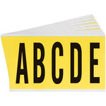 imagen de Brady 3460-LTR KIT Kit de etiquetas de letras - A a Z - Negro sobre amarillo - 1 3/4 pulg. x 5 pulg.