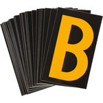imagen de Bradylite B5890- Etiqueta en forma de letra - B - Amarillo sobre negro - 1 3/8 pulg. x 1 7/8 pulg. - B-997