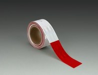 imagen de 3M Diamond Grade 983-23 ES Red / White Conspicuity Tape - 2 in Width x 50 yd Length - 0.014 to 0.018 in Thick - 31012