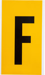 imagen de Brady 1570-F Etiqueta en forma de letra - F - Negro sobre amarillo - 5 pulg. x 9 pulg. - B-946