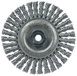 imagen de Weiler Roughneck Max 13125 Wheel Brush - 4 in Dia - Knotted - Stringer Bead Steel Bristle