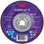 imagen de 3M Cubitron 3 Cut-Off Wheel 90043 - Type 27 (Depressed Center) - 4 1/2 in - Precision Shaped Ceramic Aluminum Oxide - 36+