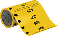 imagen de Brady 41538 Marcador de tubería autoadhesivo - Vinilo - Negro sobre amarillo - B-946