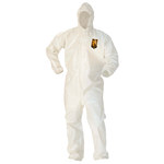 imagen de Ansell KleenGuard Overoles resistentes a productos químicos A80 45643 - tamaño Grande - Saranex 23P - Blanco