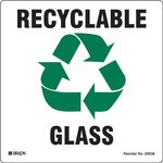 imagen de Brady B-7569 Vinilo Cuadrado Letrero de reciclaje y medioambiente Blanco - 5 pulg. Ancho x 5 pulg. Altura - 20638FLS