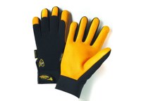 imagen de West Chester Pro Series 86400 Negro/Amarillo Grande Cuero Grano Gamuza Cuero Guantes de trabajo - Pulgar tipo ala - Longitud 9.75 pulg. - 662909-864024
