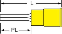 imagen de 3M Scotchlok MNG10-55PX-A Yellow Insulation Grip Nylon Plastic Insulation Grip Pin Terminal - 1.06 in Length - 0.55 in Pin Length - 0.270 in Max Insulation Outside Diameter - 0.09 in Inside Diameter -