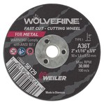 imagen de Weiler Wolverine Cut-Off Wheel 56129 - Type 1 (Straight) - 2 in - Aluminum Oxide - 36 - T