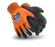 imagen de HexArmor Helix 1092 Orange/Black 5 Nylon Knit Work Gloves - ANSI A1 Cut Resistance - Nitrile Foam Palm & Fingers Coating - 1092-XXS (5)