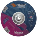 imagen de Weiler Tiger Ceramic Grinding Wheel 58334 - 9 in - Ceramic - 24 - R