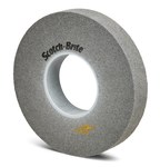 imagen de 3M Scotch-Brite Convoluto Carburo de silicio Duro Rueda de desbaste - Fina grado - Accesorio Eje - Diámetro 10 pulg. - Agujero Central 5 pulg. - Grosor 2 pulg. - 94911