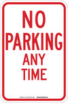 imagen de Brady B-959 Aluminio Rectángulo Cartel de información, restricción y permiso de estacionamiento Blanco - 12 pulg. Ancho x 18 pulg. Altura - 94119
