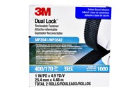 imagen de 3M Dual Lock MP3541/42 Black Reclosable Fastener - Mushroom Hook with 400 stems/in Stem Count - 1 in Width x 5 yd Length - 06483