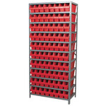 imagen de Akro-mils Shelfmax Sistema de estantería fijo AS1879048 - Acero - 11 estantes - 80 gavetas - AS1879048 RED