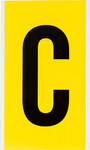 imagen de Brady 1570-C Etiqueta en forma de letra - C - Negro sobre amarillo - 5 pulg. x 9 pulg. - B-946