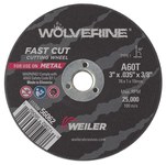 imagen de Weiler Wolverine Cutoff Wheel 56062 - Type 1 - Straight Wheel - 3 in - Aluminum Oxide - 60 - T
