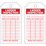 imagen de Brady 86441 Rojo sobre blanco Poliéster/papel Etiqueta de escalera - Ancho 3 pulg. - Altura 5 3/4 pulg. - B-837