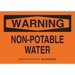 imagen de Brady B-555 Aluminio Rectángulo Cartel de saneamiento de agua Naranja - 10 pulg. Ancho x 7 pulg. Altura - 126588