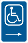 imagen de Brady B-959 Aluminio Rectángulo Señal de acceso al edificio y aparcamiento deshabilitado Azul - 12 pulg. Ancho x 18 pulg. Altura - 91351