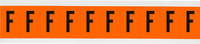 imagen de Brady 6560-F Etiqueta en forma de letra - F - Negro sobre naranja - 7/8 pulg. x 1 1/2 pulg. - B-946