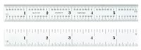 imagen de Starrett Acero templado para muelles Regla de acero - longitud de 6 pulg. - ancho de 3/4 pulg. - espesor de 3/64 pulg. - C604R-6 W/SLC
