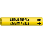 imagen de Bradysnap-On 4131-C Marcador de tubos - 2 1/2 pulg. to 3 7/8 pulg. - Plástico - Negro sobre amarillo