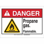 imagen de Brady B-120 Fibra de vidrio Rectángulo Cartel de material inflamable Blanco - 14 pulg. Ancho x 10 pulg. Altura - Retardante de llama - 145233