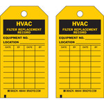 imagen de Brady 86444 Negro sobre amarillo Poliéster/papel Etiqueta de mantenimiento - Ancho 3 pulg. - Altura 5 3/4 pulg. - B-837