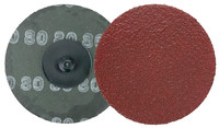 imagen de Weiler Tiger Aluminum Óxido de aluminio Disco de desbaste - Mediano grado - Accesorio Tipo R - 3 pulg. ancho x 3 pulg. longitud - Diámetro 3 pulg.3 pulg. - Estilo: botón plástico, grano: 80 - 59813