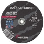 imagen de Weiler Wolverine Cut-Off Wheel 56167 - Type 1 (Straight) - 4 in - Aluminum Oxide - 36 - S