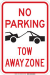 imagen de Brady Aluminio Rectángulo Cartel de información, restricción y permiso de estacionamiento Blanco - 12 pulg. Ancho x 18 pulg. Altura - 103743