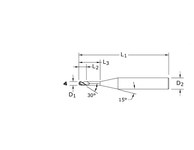 imagen de Kyocera SGS B05 Carburo Fresa escariadora - longitud de 1.5 pulg. - diámetro de 0.125 pulg. - 30612