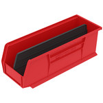 imagen de Akro-mils Akrobin 50 lb Rojo Polímero de grado industrial Colgado/Apilado Contenedor de almacenamiento - longitud 14 3/4 pulg. - Ancho 5 1/2 pulg. - Altura 5 pulg. - Compartimientos 1 - 30234 RED BINS