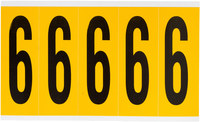 imagen de Brady 1560-9 Etiqueta de número - 9 - Negro sobre amarillo - 1 3/4 pulg. x 5 pulg. - B-946