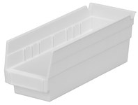 imagen de Akro-mils 78 cu in Blanco Polímero de grado industrial Estante Contenedor de almacenamiento - longitud 11 5/8 pulg. - Ancho 4 1/8 pulg. - Altura 4 pulg. - Compartimientos 1 - 30120 WHITE