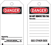 imagen de Brady 65347 Negro/Rojo sobre blanco Poliéster Etiqueta de seguridad del equipo - Ancho 3 pulg. - Altura 5 3/4 pulg. - B-851