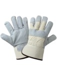 imagen de Global Glove 2250DP White Large Split Leather Work Gloves - 2250DP/LG