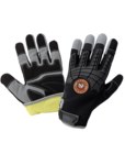 imagen de Global Glove Hot Rod Gloves HR8200KEV Gris/Negro Grande Cuero sintético Sintético Guantes de mecánico resistentes a los cortes - 810033-29090