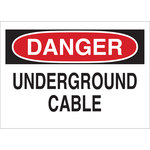 imagen de Brady B-120 Poliéster reforzado con fibra de vidrio Rectángulo Cartel de cable o línea enterrada Blanco - 10 pulg. Ancho x 7 pulg. Altura - 47169