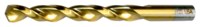 imagen de Cle-Line 1872-TN Parabólico Taladro de Jobber - Corte de mano derecha - Punta Dividir 135° - Acabado TiN - Longitud Total 4.25 pulg. - Flauta Espiral - Acero de alta velocidad - Vástago Recto - C18644
