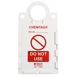 imagen de Brady Chemtag CHEM-CTHUSA01 Rojo sobre blanco Plástico Sujetador de etiqueta de sustancias peligrosas - Ancho 6 pulg. - Altura 11 1/4 pulg. - 14277