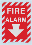 imagen de Brady Bradyglo B-997 Láminas de Bradylite Rectángulo Cartel de alarma de incendios Rojo - 10 pulg. Ancho x 14 pulg. Altura - Reflectante - 95147