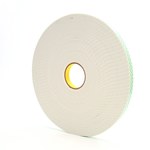 imagen de 3M 4008 White Double Sided Foam Tape - 3/4 in Width x 36 yd Length - 1/8 in Thick - 06451
